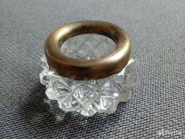 Солонка хрусталь серебро