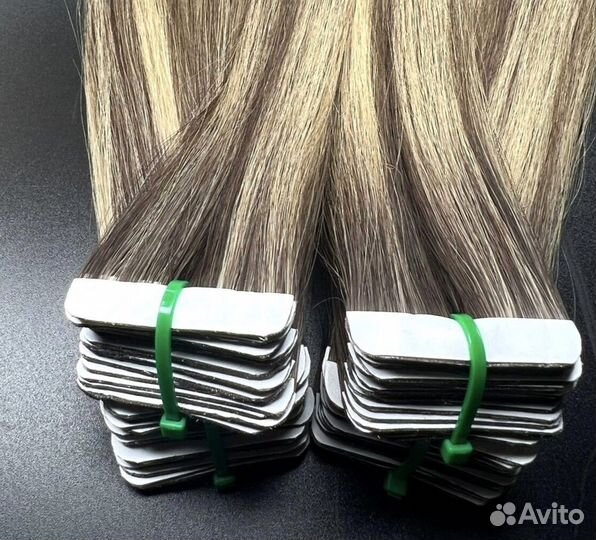 Волосы на лентах, 50см, блонд, оплата Долями