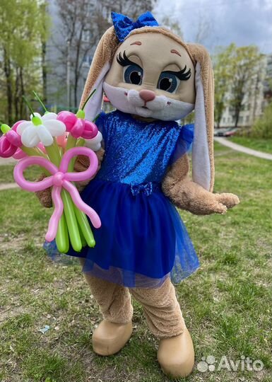 Аниматор, ростовая кукла, белый мишка,поздравление