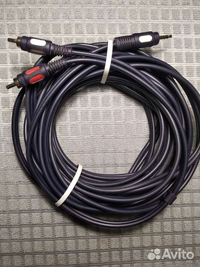Акустический кабель 2 Rca- Jack 3,5 мм