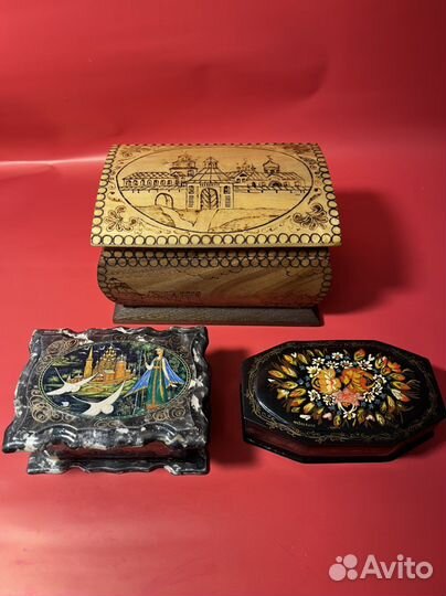 Шкатулки СССР Федоскино и др