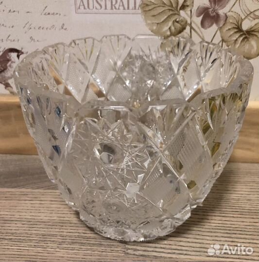 Хрустальная ваза СССР винтаж советская