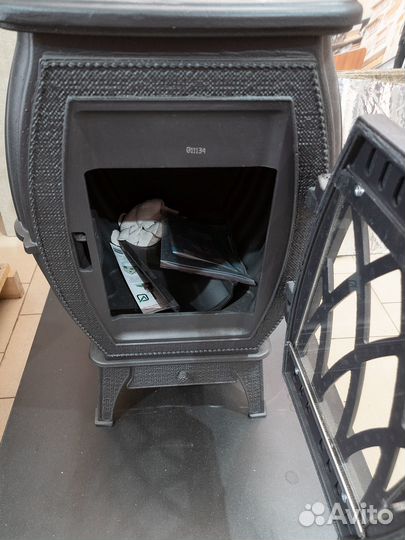 Печь-камин Бахта чёрная