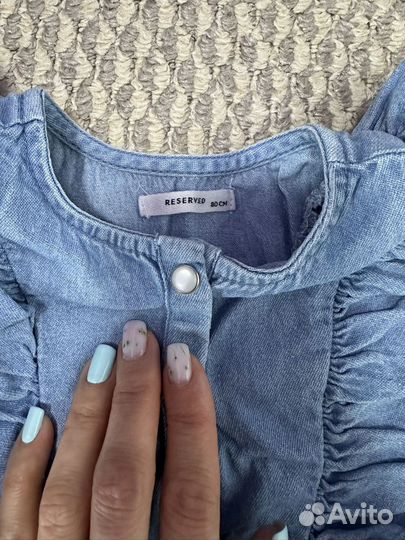 Джинсовый комбинезон для девочки 80