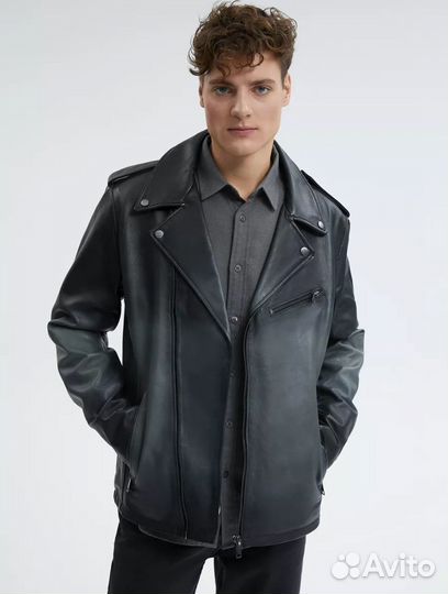 Кожаная куртка косуха мужская