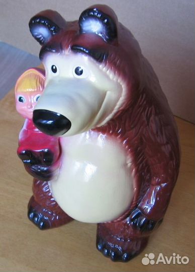 Маша и медведь. Копилка. Керамика. Высота 32 см