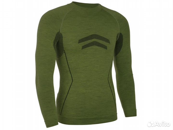 Термобелье кофта freenord merino tech, хаки