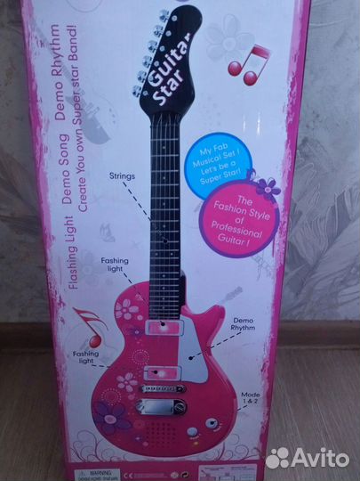 Детская гитара электронная музыкальная