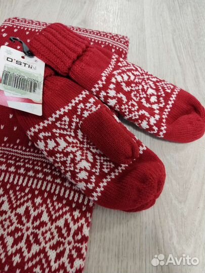 Шарф и варежки Ostin