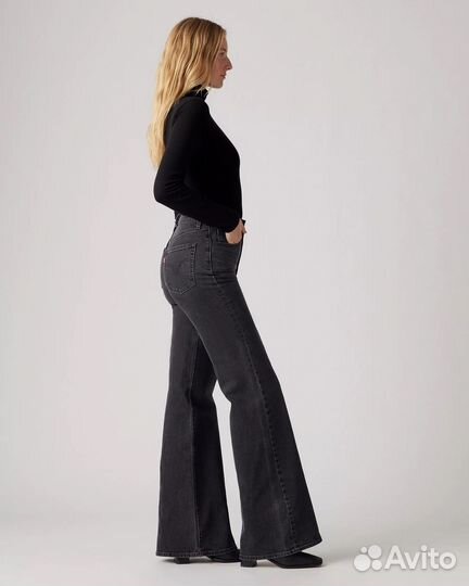 Джинсы Levis Ribcage Bell, Black