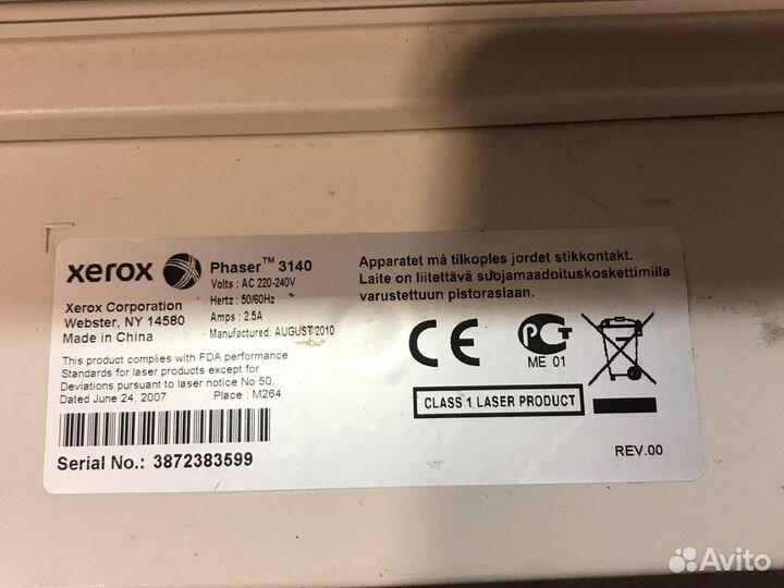 Лазерный Принтер xerox phaser 3140