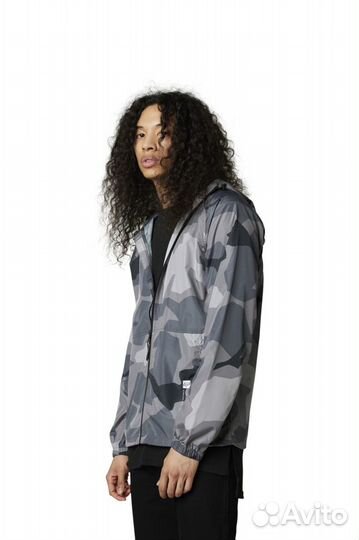 Jacke FOX Geology Camo WindBreaker Schwarz Camo Camouflage, Schwarz