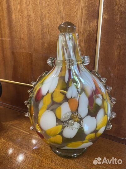 Графин, штоф из цветного стекла СССР