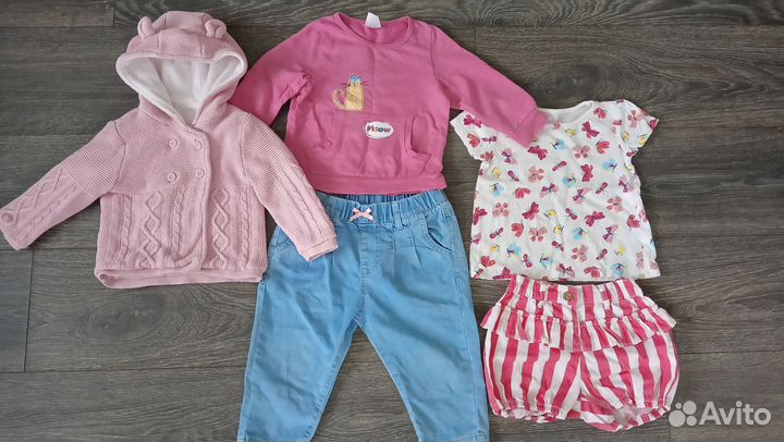 Пакет вещей для девочки 74 80 размер