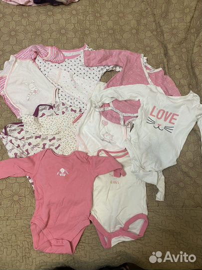 Одежда для девочки пакетом с рождения до года