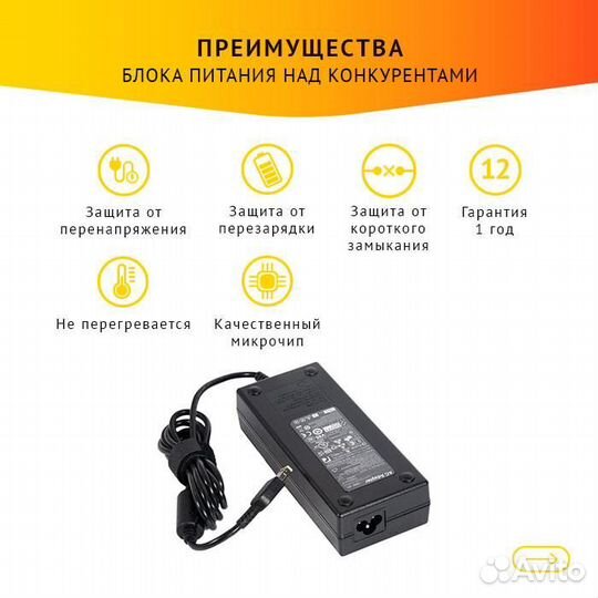 Блок питания для ноутбука Lenovo 20V, 6.75A, 135W