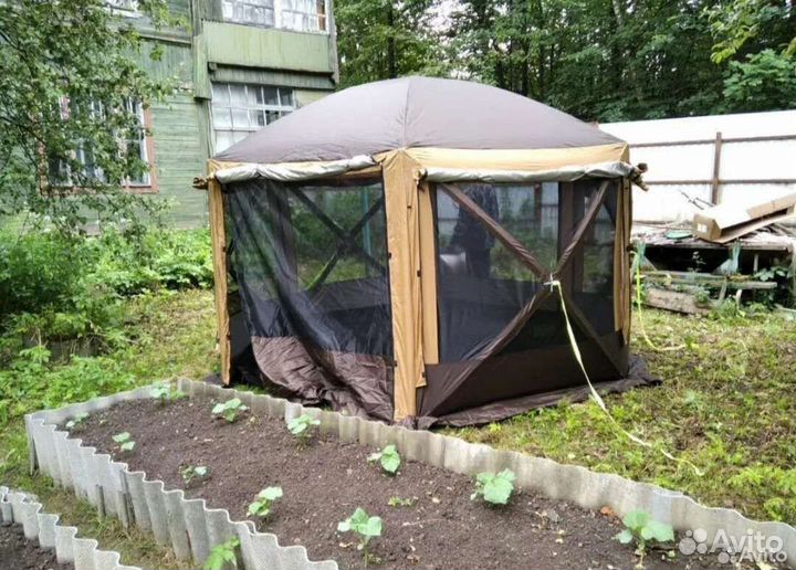 Тент шатер для дачи с двумя входами 2905-TD