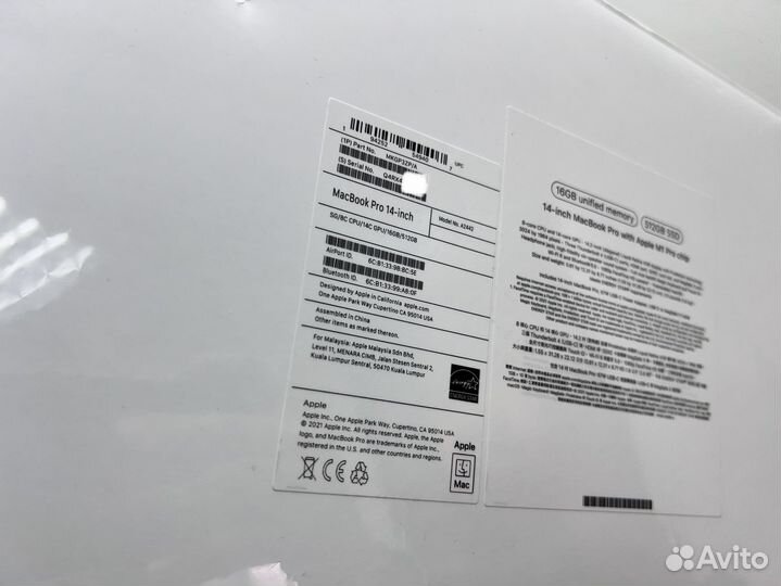 MacBook Pro 14 M1Pro 16/512gb / 2021/рус.клав