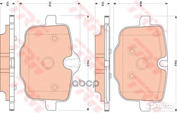 Колодки тормозные дисковые зад GDB1869 TRW
