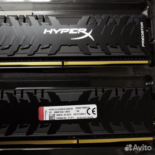 HyperX Predator (HX436C17PB3K2/16) 16 гб