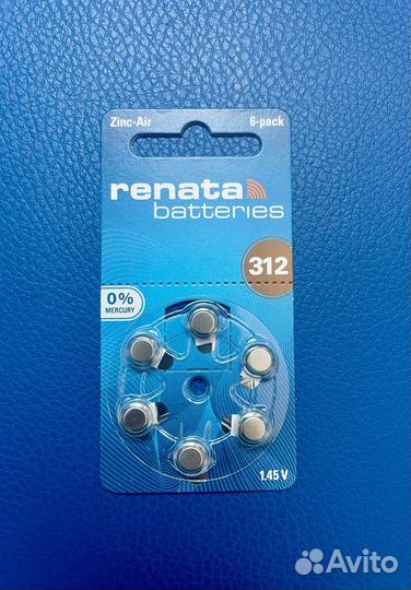 Батарейки для слуховых аппаратов Renata