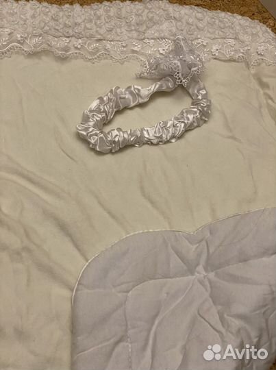 Роскошный кремовый конверт-одеяло на выписку