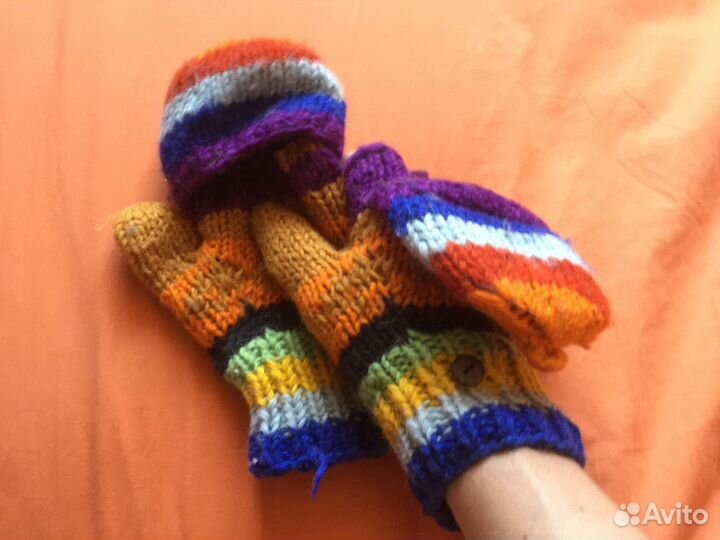 Варежки перчатки трансформеры Непальские (2+1)