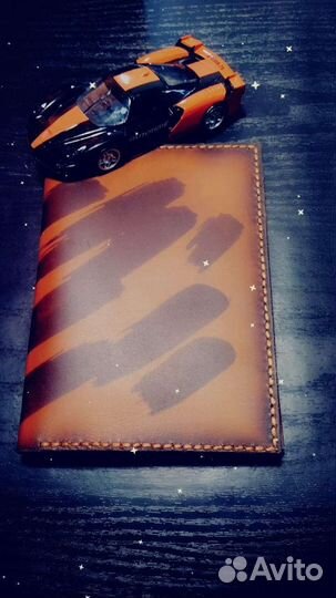 Обложка для автодокументов из натуральной кожи