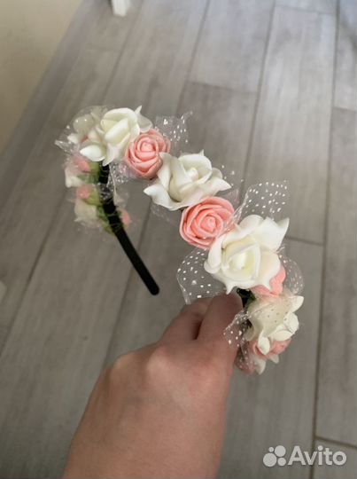 Ободок с цветами