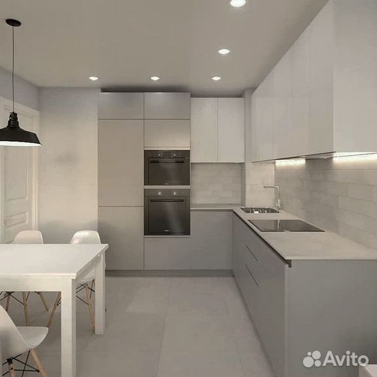 Угловой кухонный гарнитур на заказ+мойка в подарок