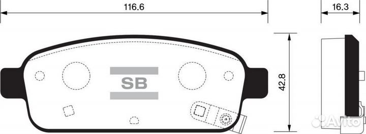 Sangsin brake SP1363 Колодки тормозные дисковые Chevrolet Cruze/Orlando 1.4-2.0 09 SP1363