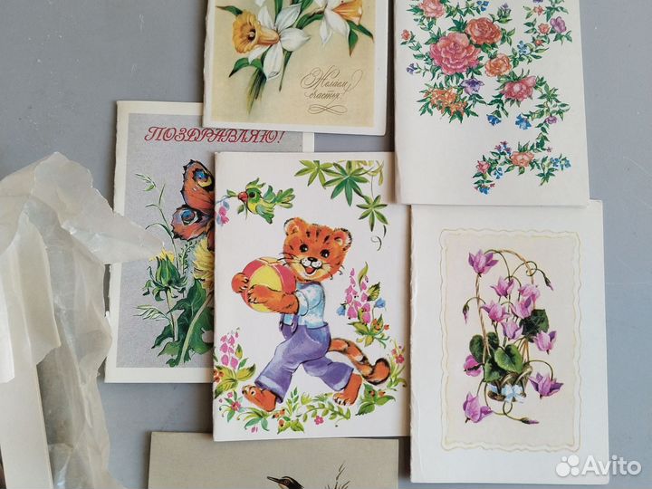 Открытки нестандартного размера 1988-1990гг