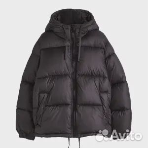 Куртка утепленная H&M Hooded, черный