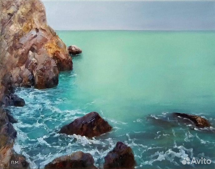 Картина маслом морской пейзаж