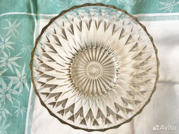 Хрустальный салатник, винтаж, СССР