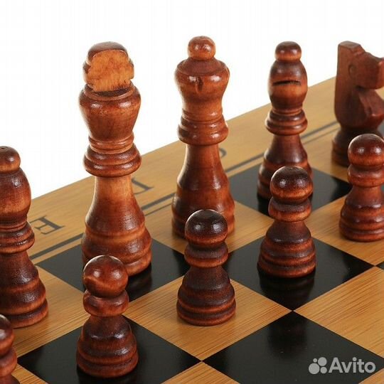 Настольная игра 3 в 1 'Король' нарды, шахматы, шаш