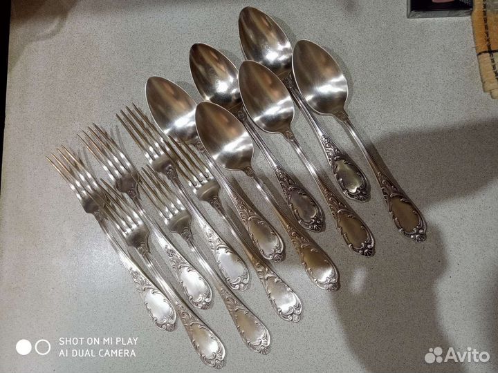 Набор столовых приборов мельхиор СССР