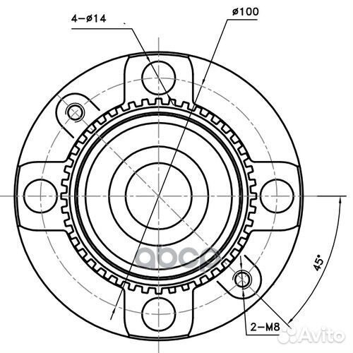 Ступица задняя зад лев Z89573R Zikmar
