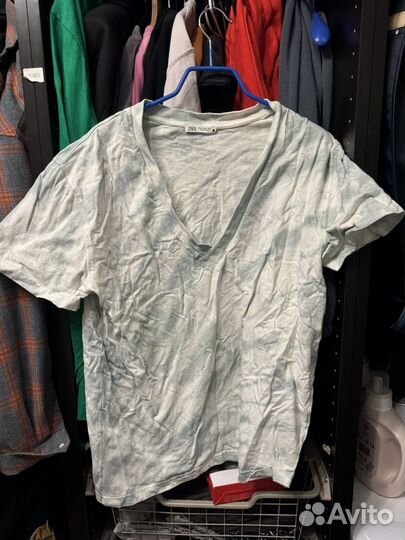 Футболка zara тай дай из плотного хлопка