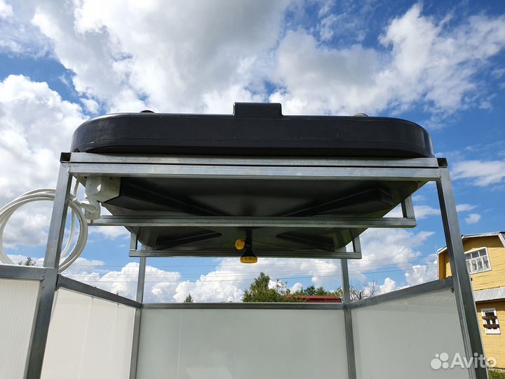 Душ дачный каркас с баком и без 1х2м,1х1м