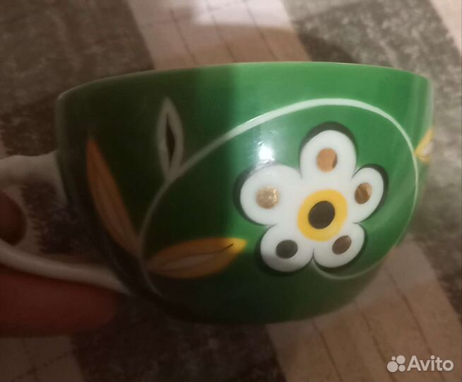 Молочники чашки блюдца ручная роспись кобальт