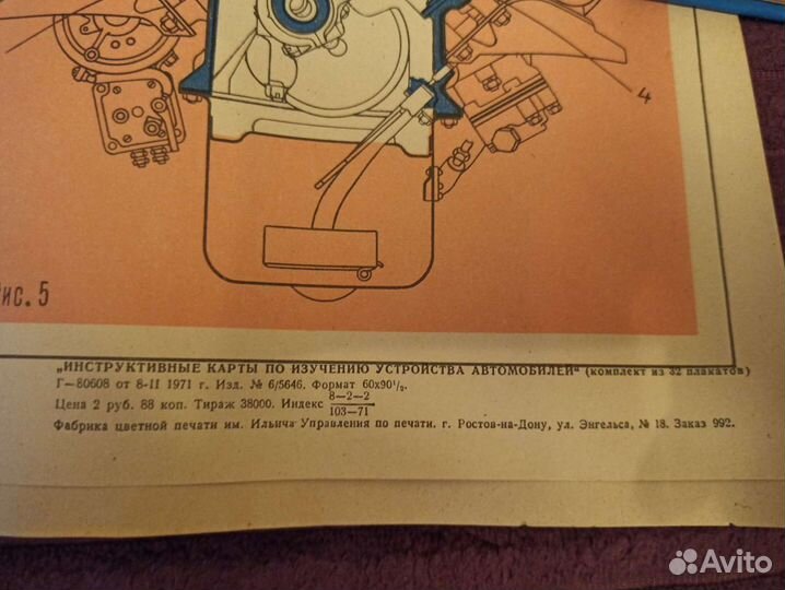 Серия плакатов по устройству автомобиля Газ-Зил