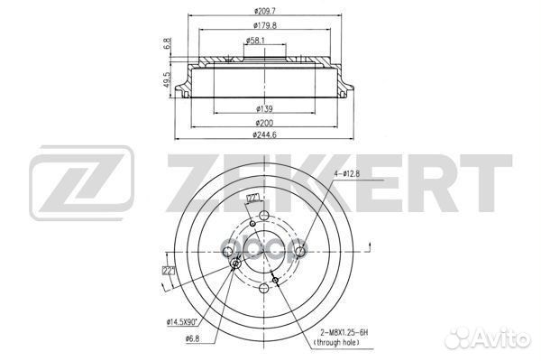 Барабан торм. зад. Suzuki Baleno (EG) 95- Lian