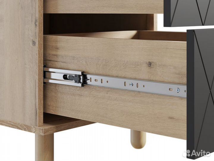 Тумба прикроватная Теджонс Diamond Grafit