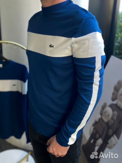 Джемпер мужской lacoste бело-синий