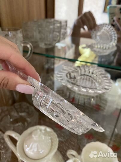 Соусница хрусталь СССР