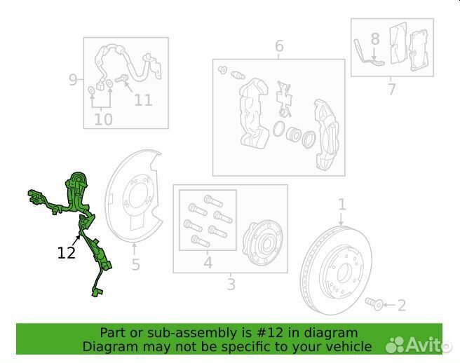 Датчик ABS передний правый