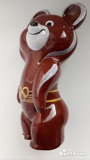Фарфор Статуэтка СССР Мишка олимпиада лфз дулево
