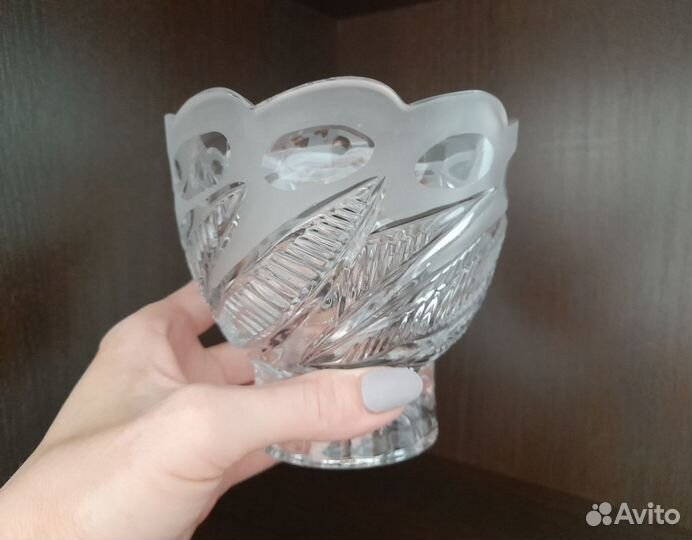 Хрустальная ваза салатница конфетница