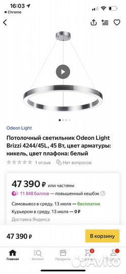 Светильник потолочный Odeon Light Brizzi 4244/45L